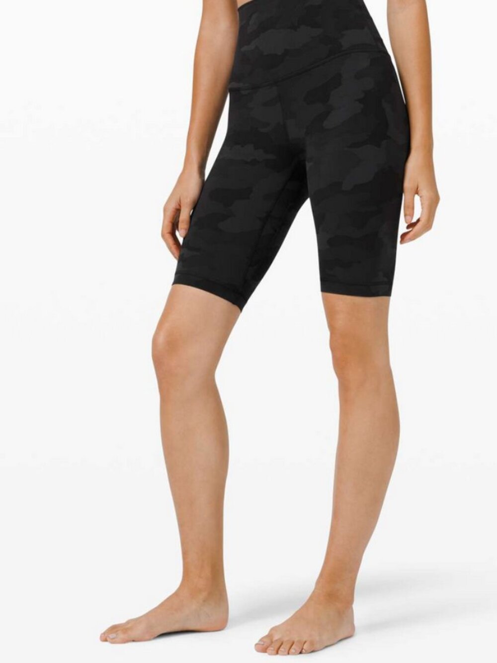 Lululemon Align Super High Rise Short 10" Heritage 365 Deep Coal Multi